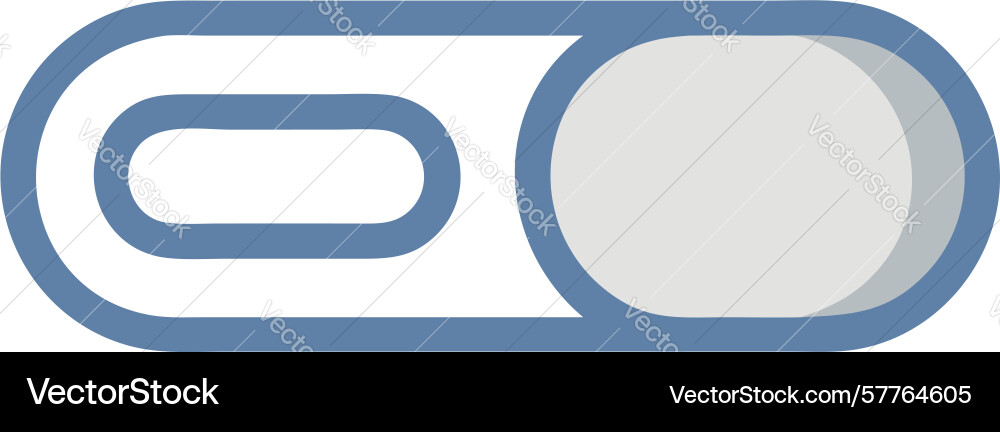 Smooth toggle switch onoff ui element clean vector image