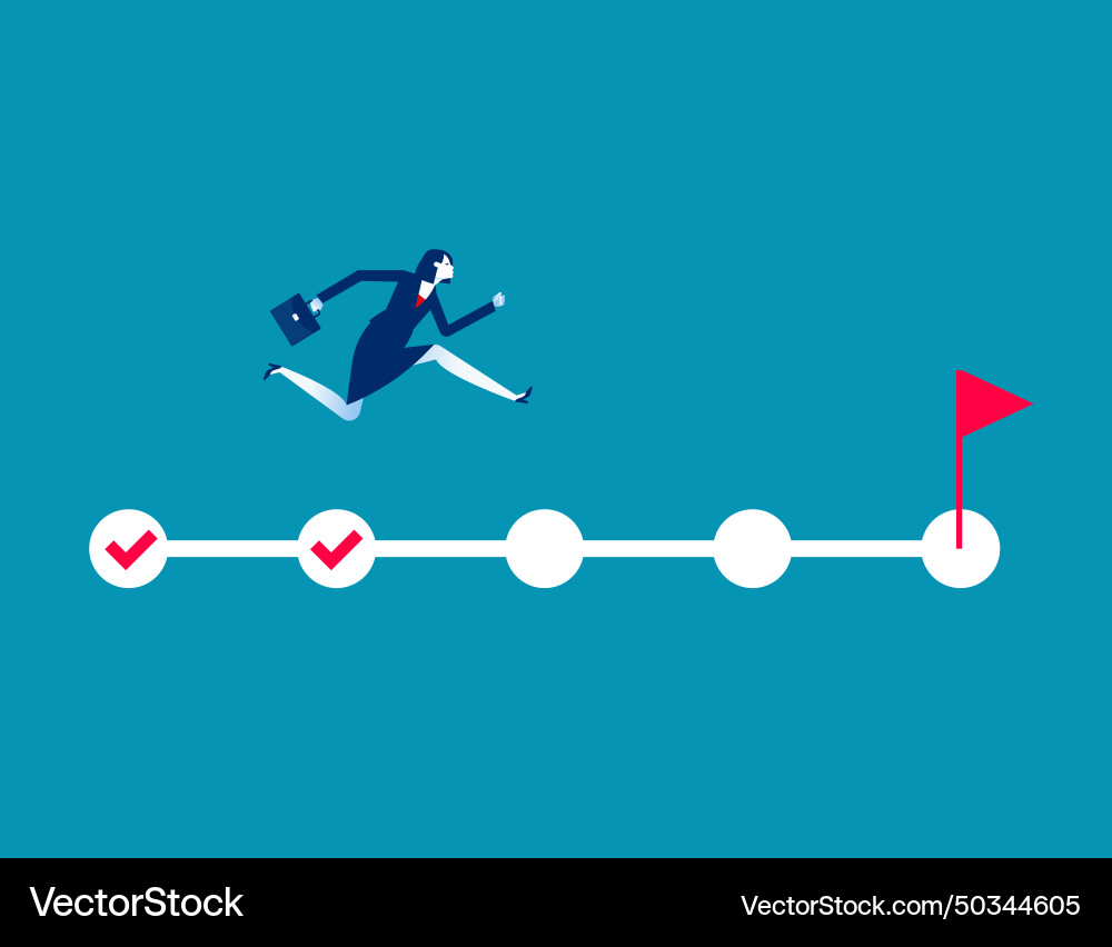 Successful execution of business tasks Vector Image
