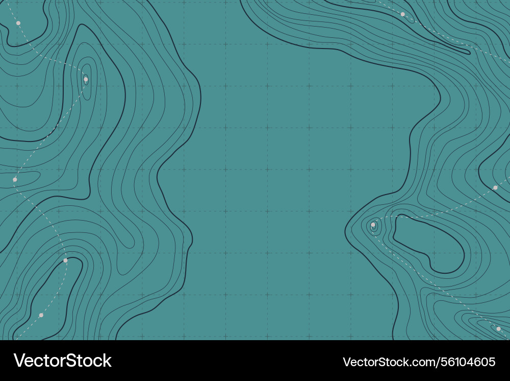Topographic landscape map with grid and lines Topographic landscape map with grid and lines vector image