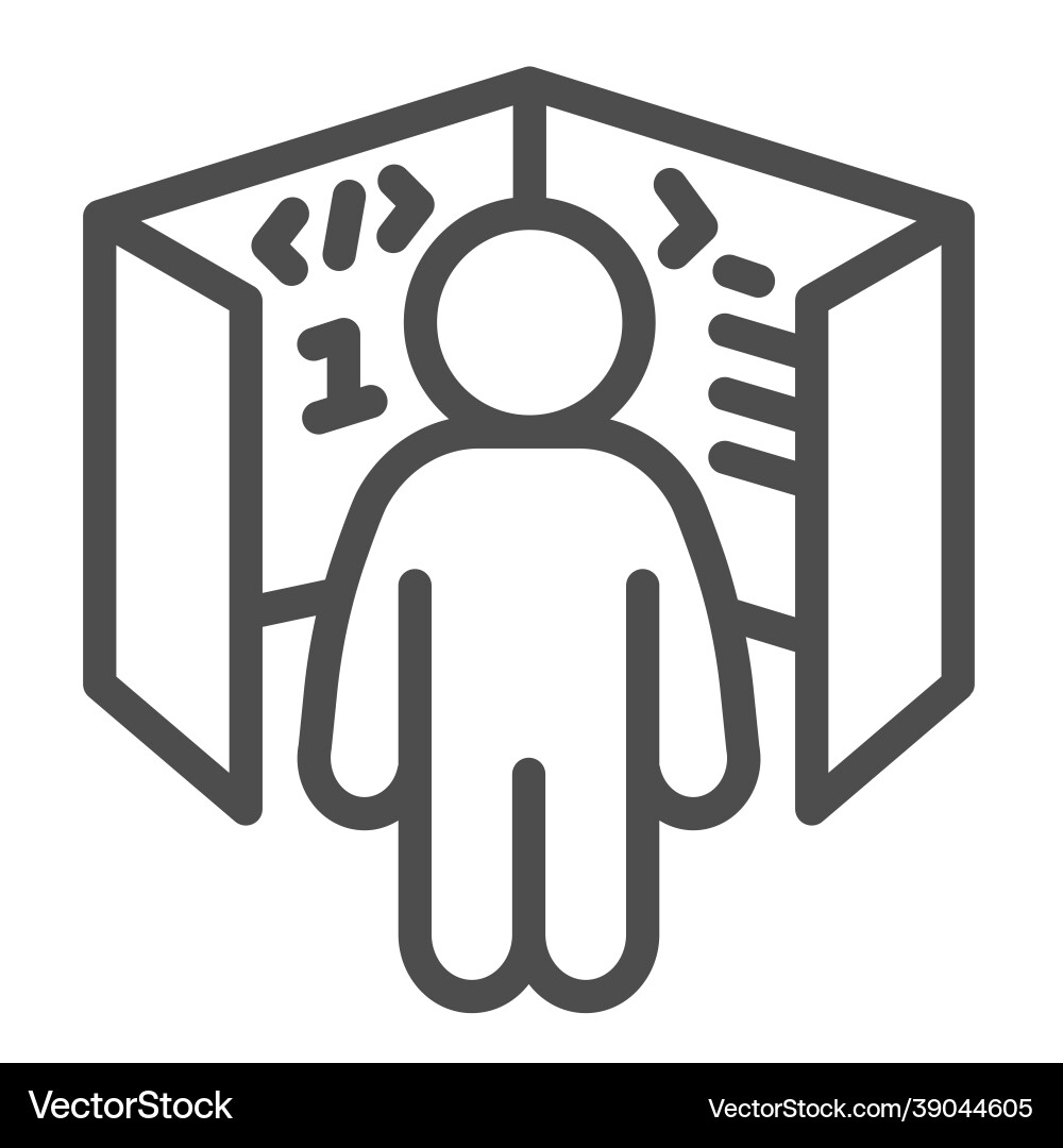 Ui ux designer cube with code references board Ui ux designer cube with code references board vector image