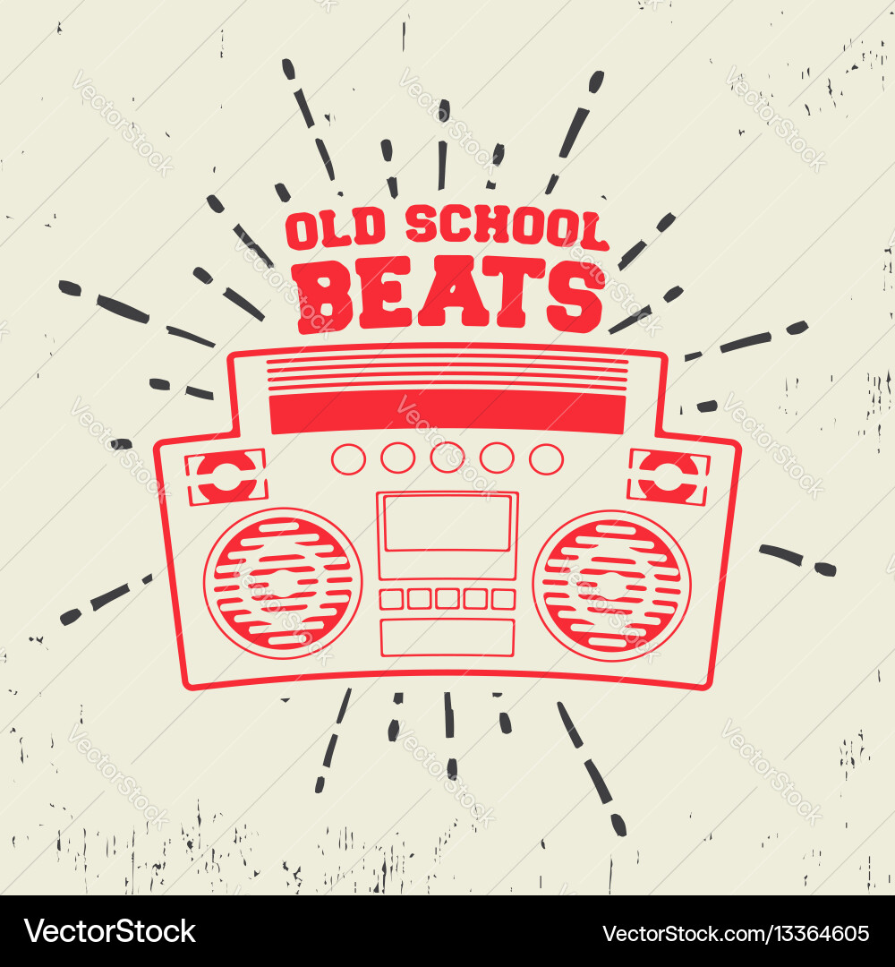 Vintage Old School Beats Stamp Vector Image