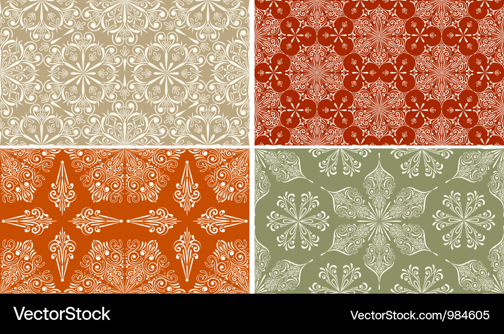 Winter Snowflake Patterns vector image