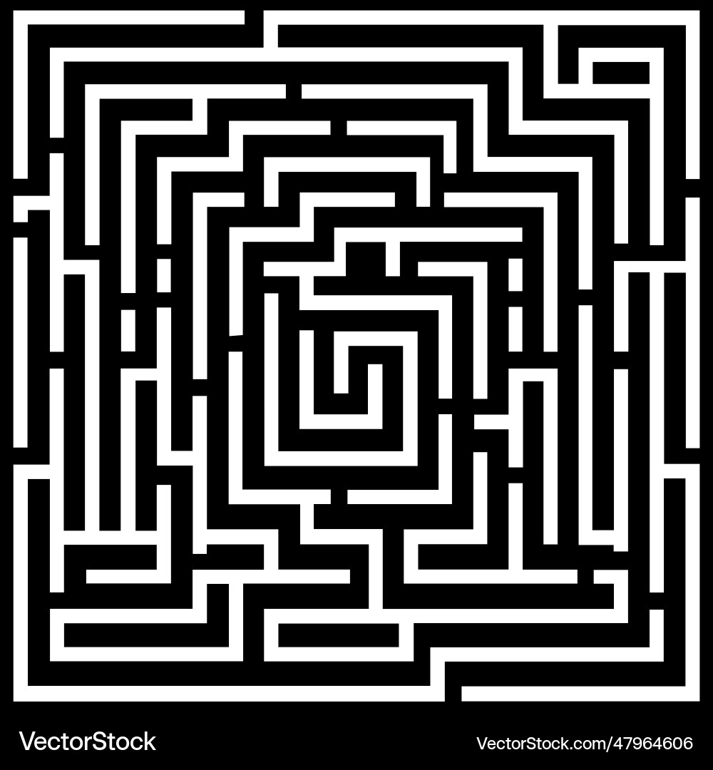 Abstract background with a maze design vector image
