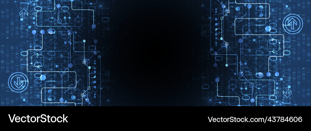 Abstract technology concept with binary code Abstract technology concept with binary code Vector Image