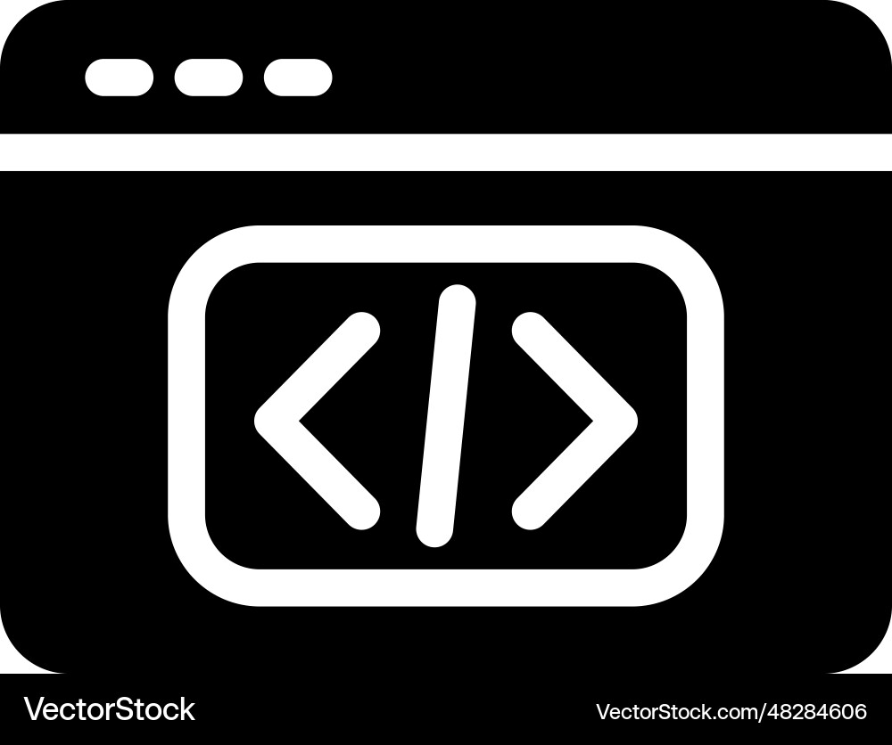 Coding icon Coding icon vector image