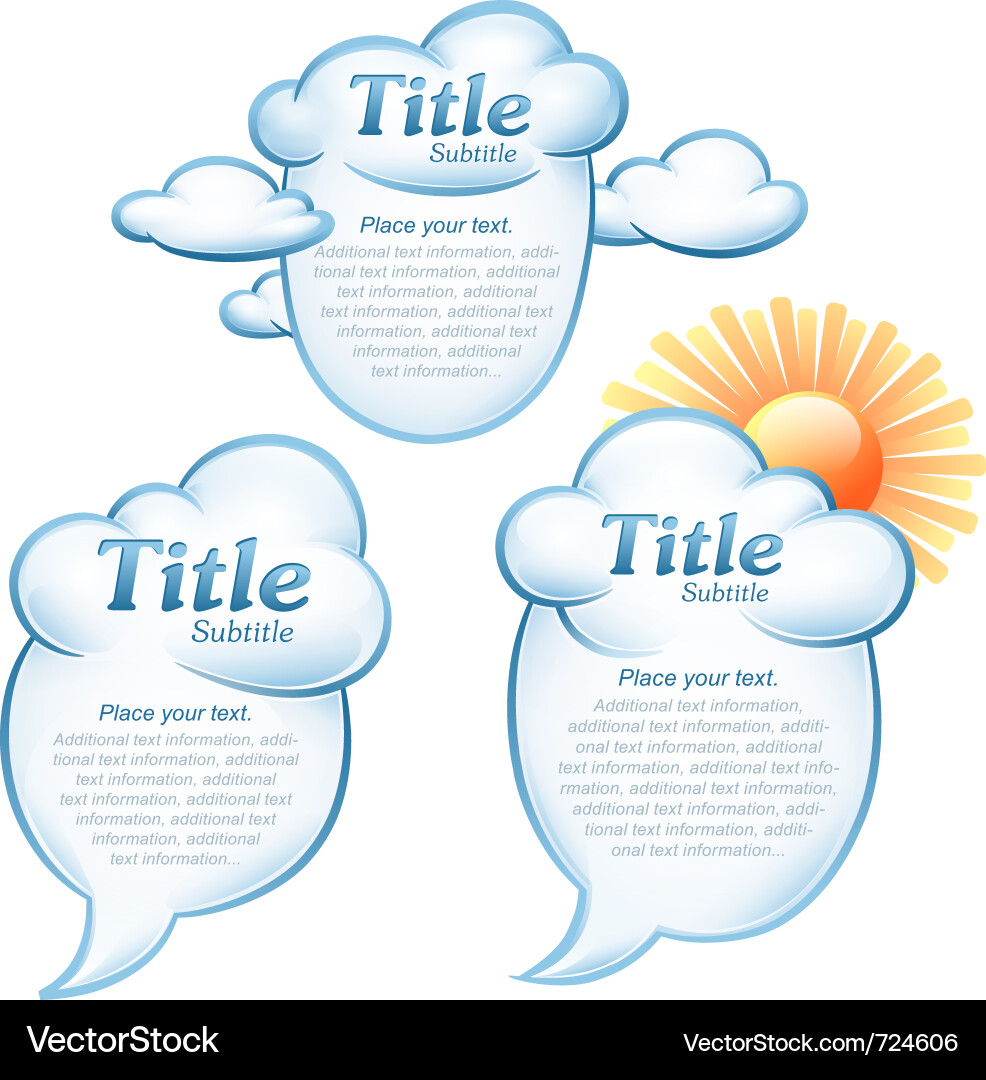 Colorful Cloud Notes Vector Image