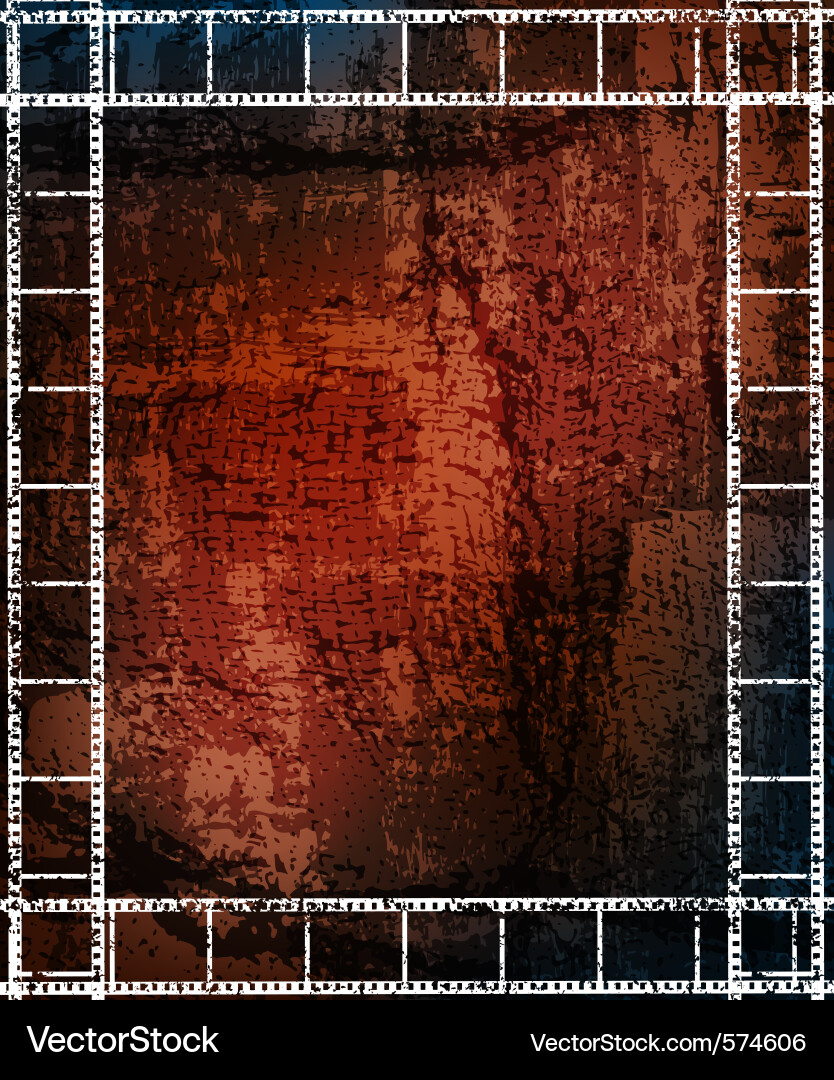 Distressed Filmstrip Grunge Background Vector Image