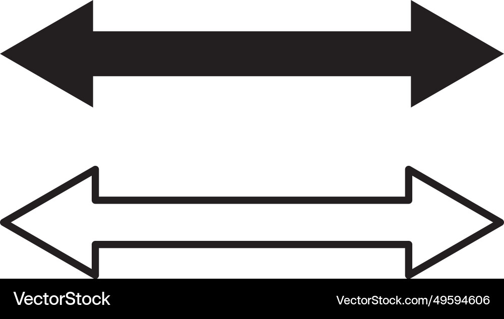 Double arrow icon set in two styles isolated Double arrow icon set in two styles isolated vector image