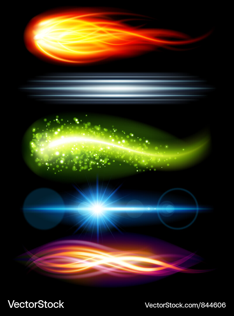 Dynamic Light Swirls Vector Image