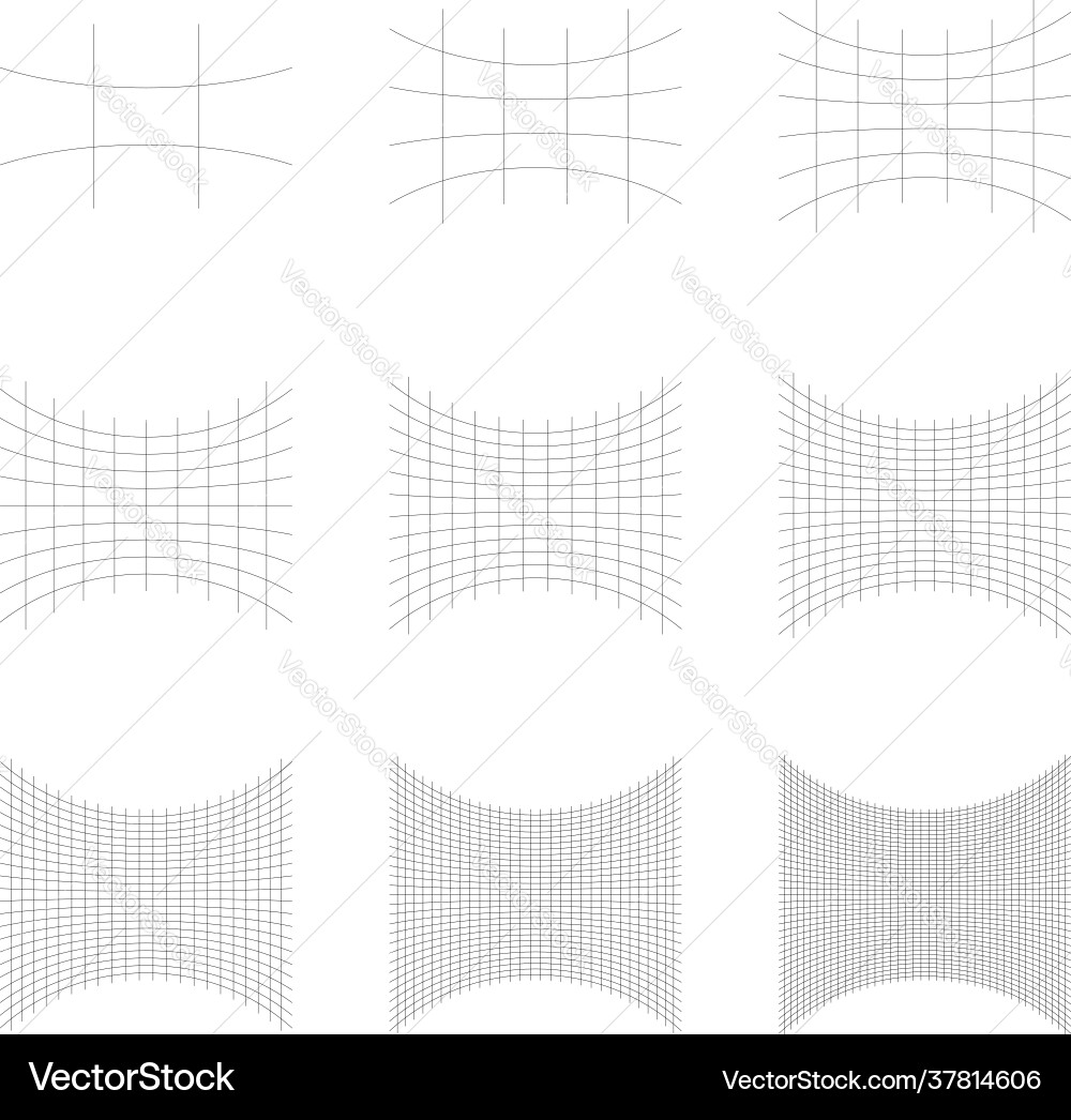 Grid mesh lattice grating with distort deform Vector Image