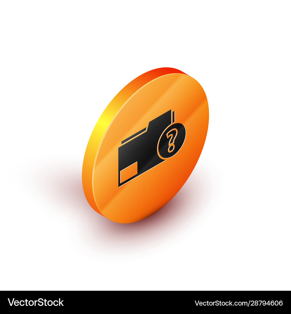 Isometric unknown document folder icon isolated Isometric unknown document folder icon isolated vector image