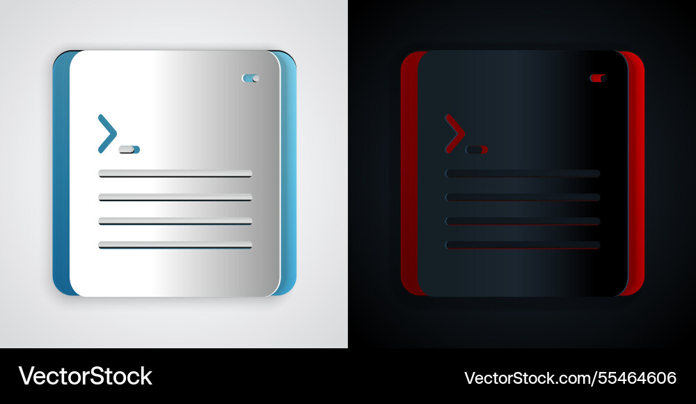 Paper cut software web developer programming code Paper cut software web developer programming code vector image