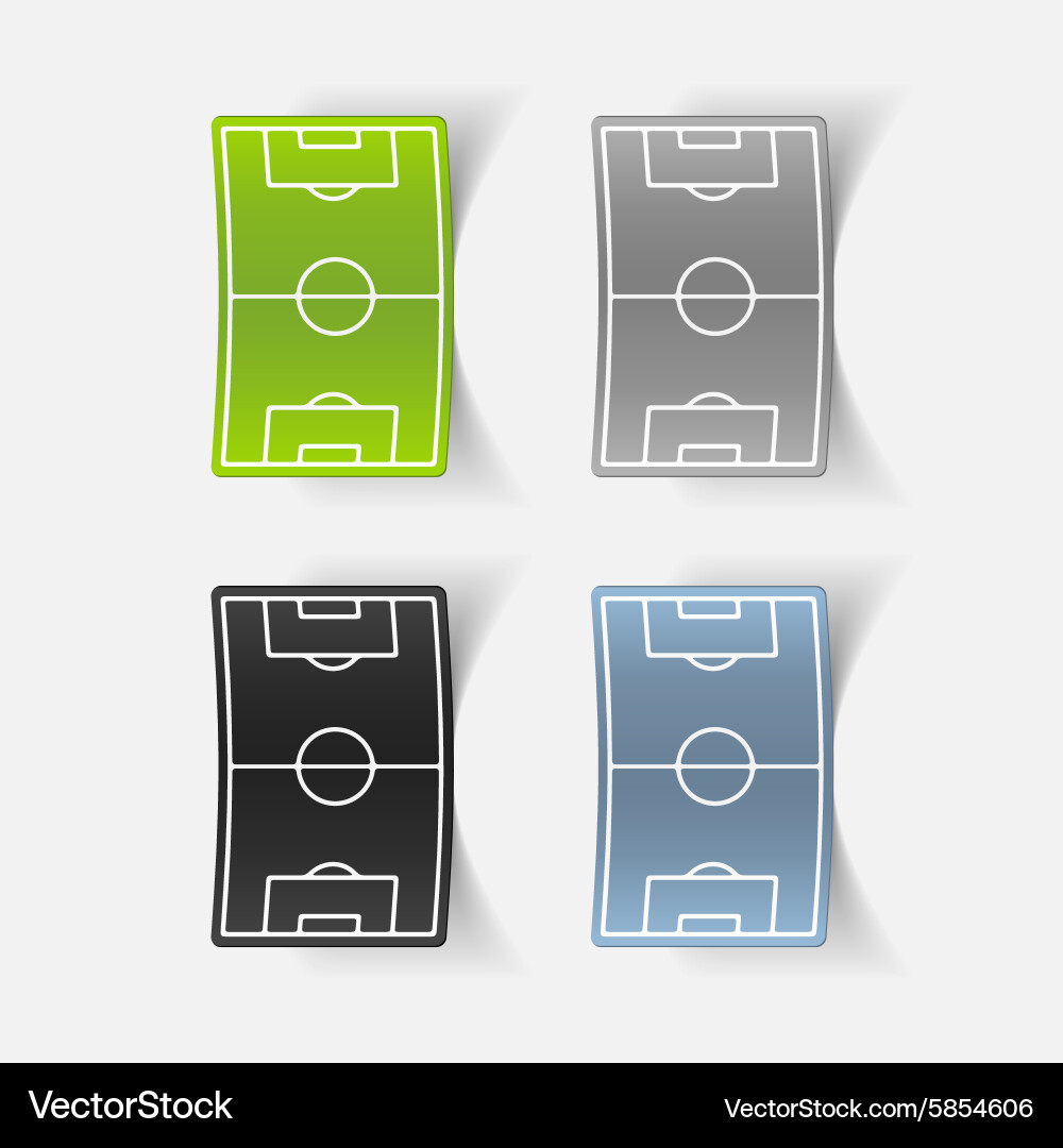 Realistic design element playing field vector image