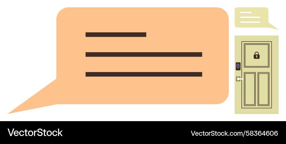 Secure Messaging Concept Vector Image