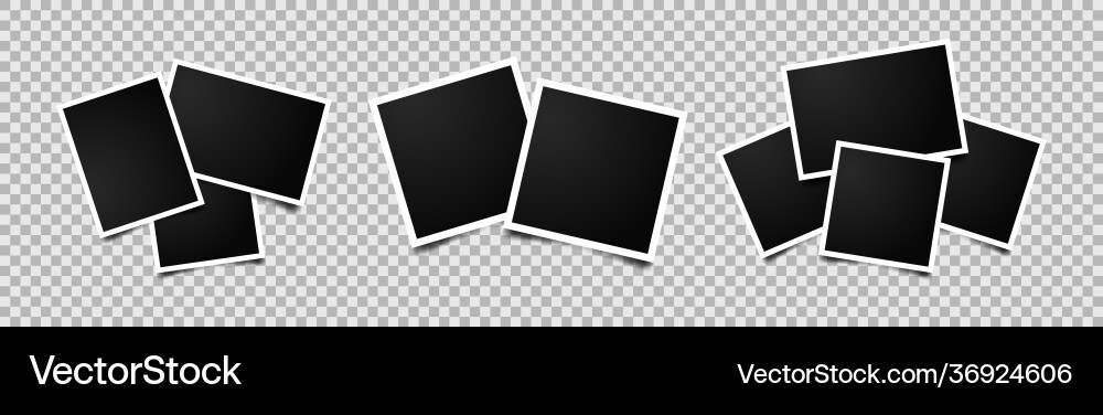 Set empty photo frames compositions Set empty photo frames compositions vector image
