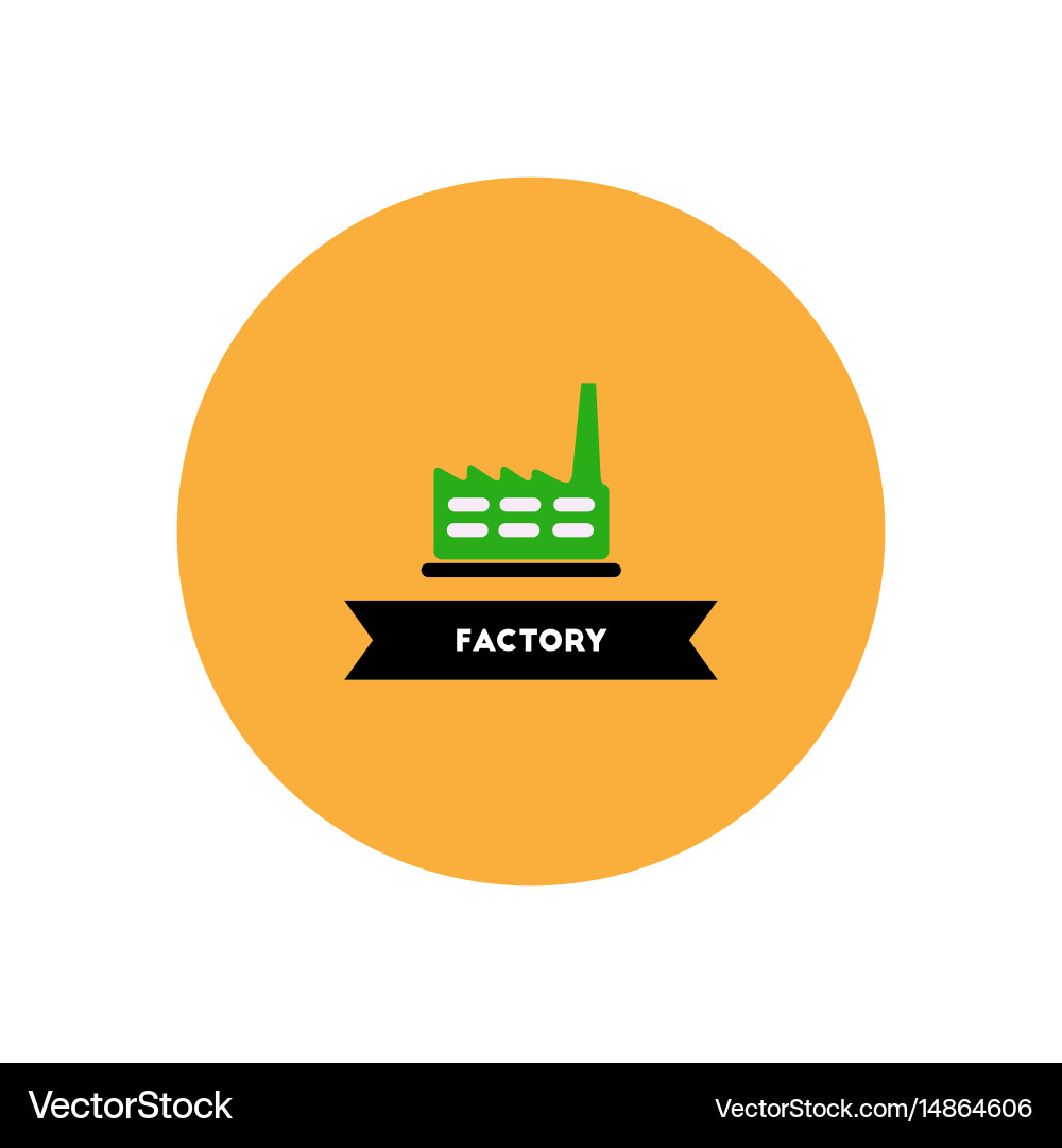 Stylish icon in color circle building factory Vector Image
