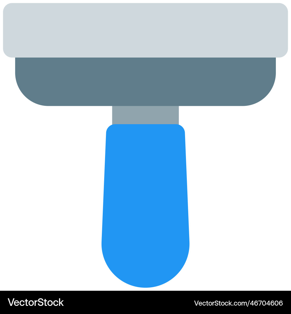 Using handled squeegee to clean or scrape Vector Image