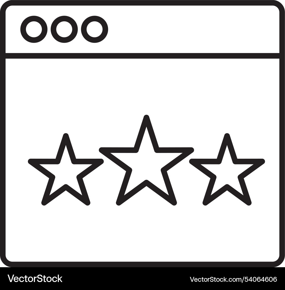 Web rating line icon design Vector Image