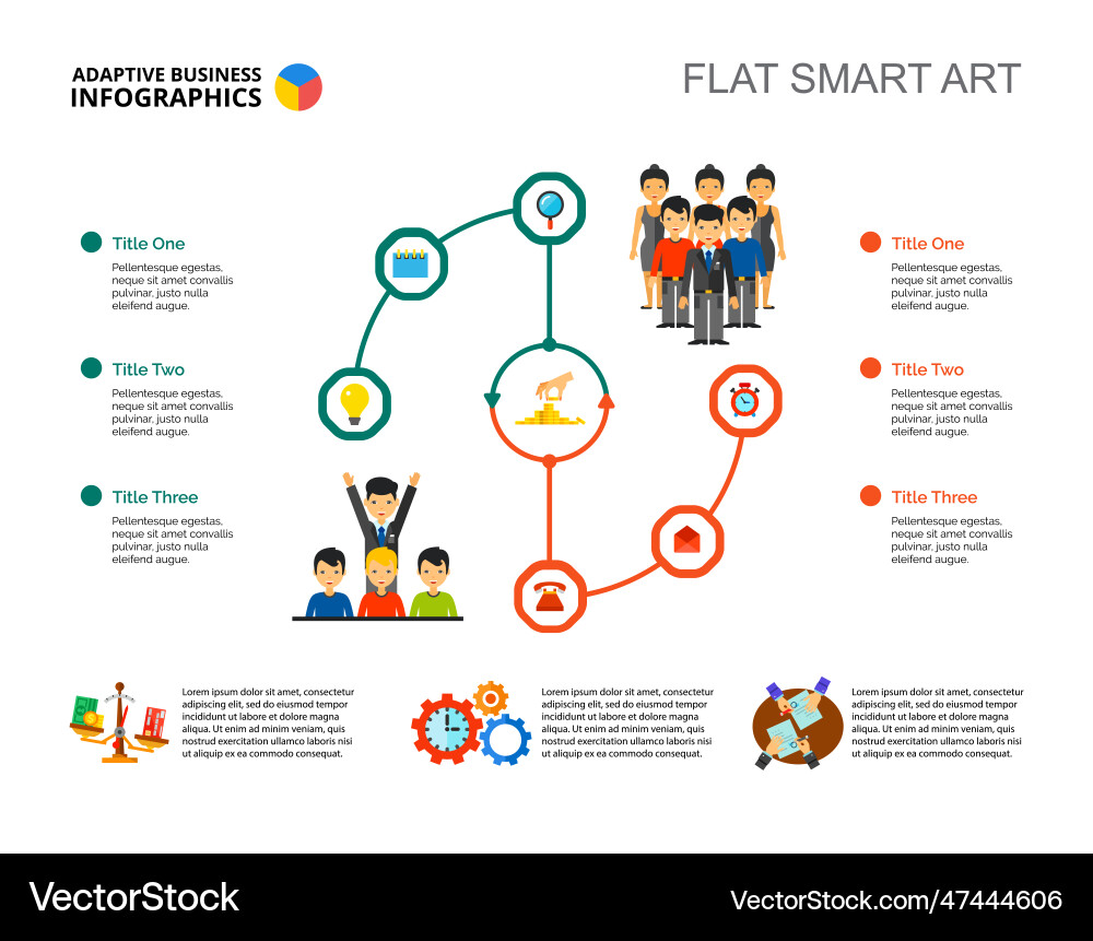 Workflow infographic slide template Workflow infographic slide template vector image