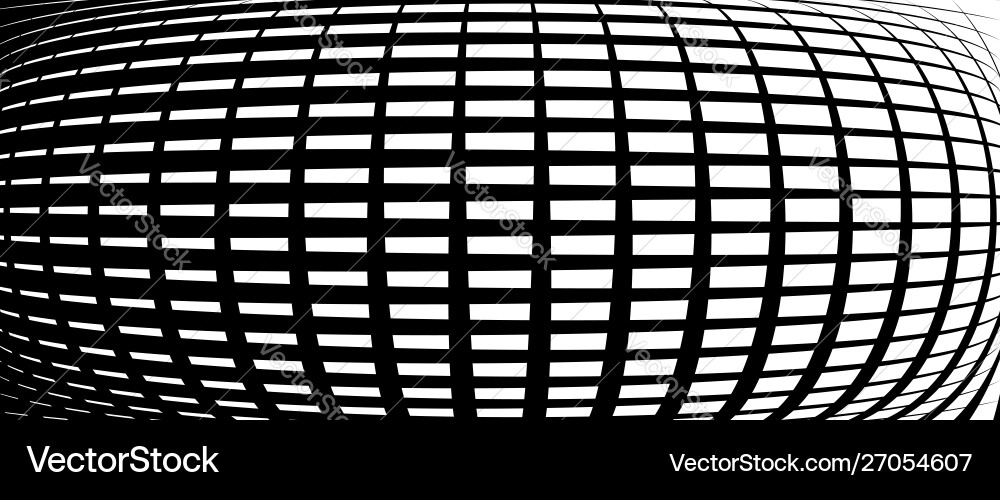 3d circular burst convex globe sphere orb distort Vector Image