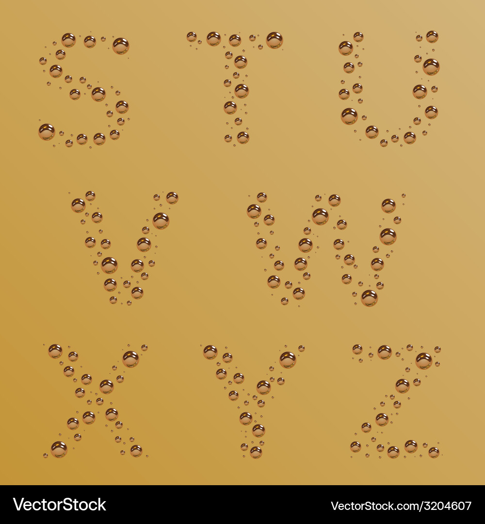 Bubble alphabet - part 3 vector image