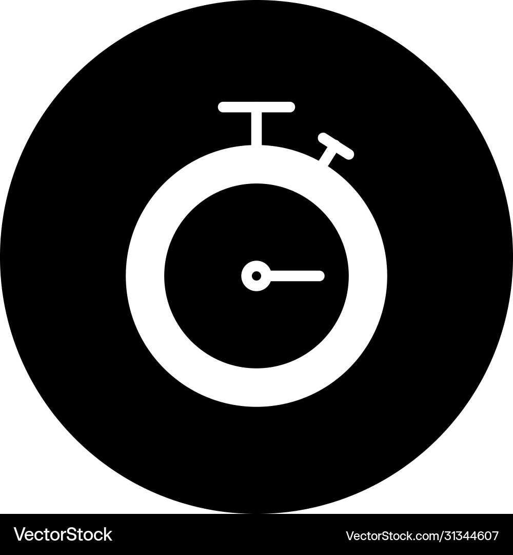 Chronometer icon block style Chronometer icon block style vector image