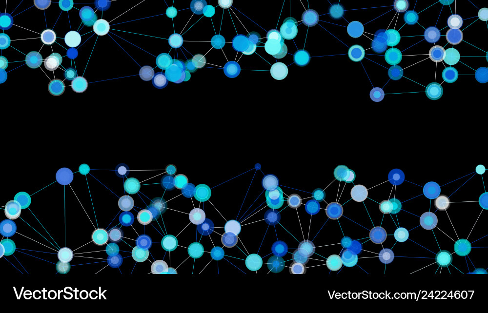 Circles connected by lines technology network Circles connected by lines technology network vector image