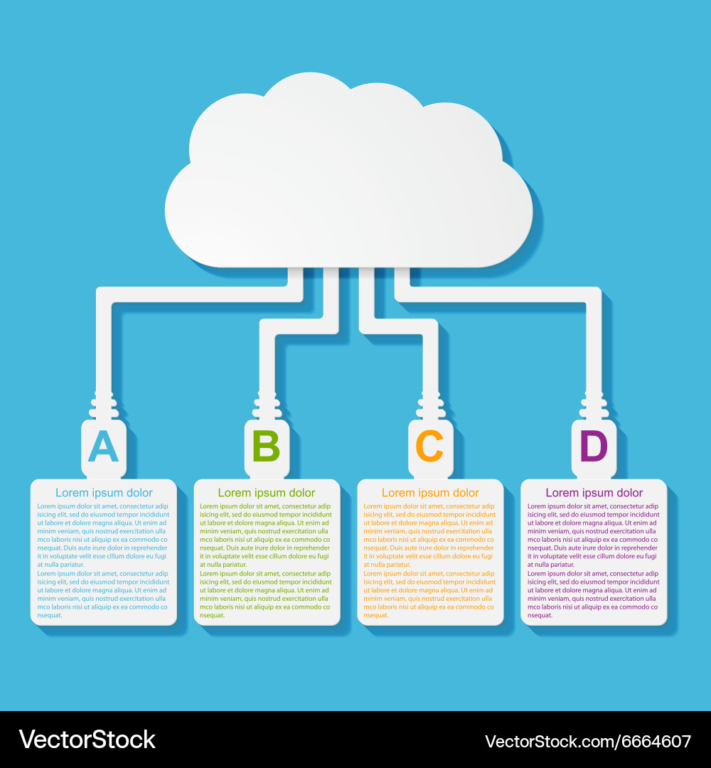 Cloud computing concept modern design template vector image