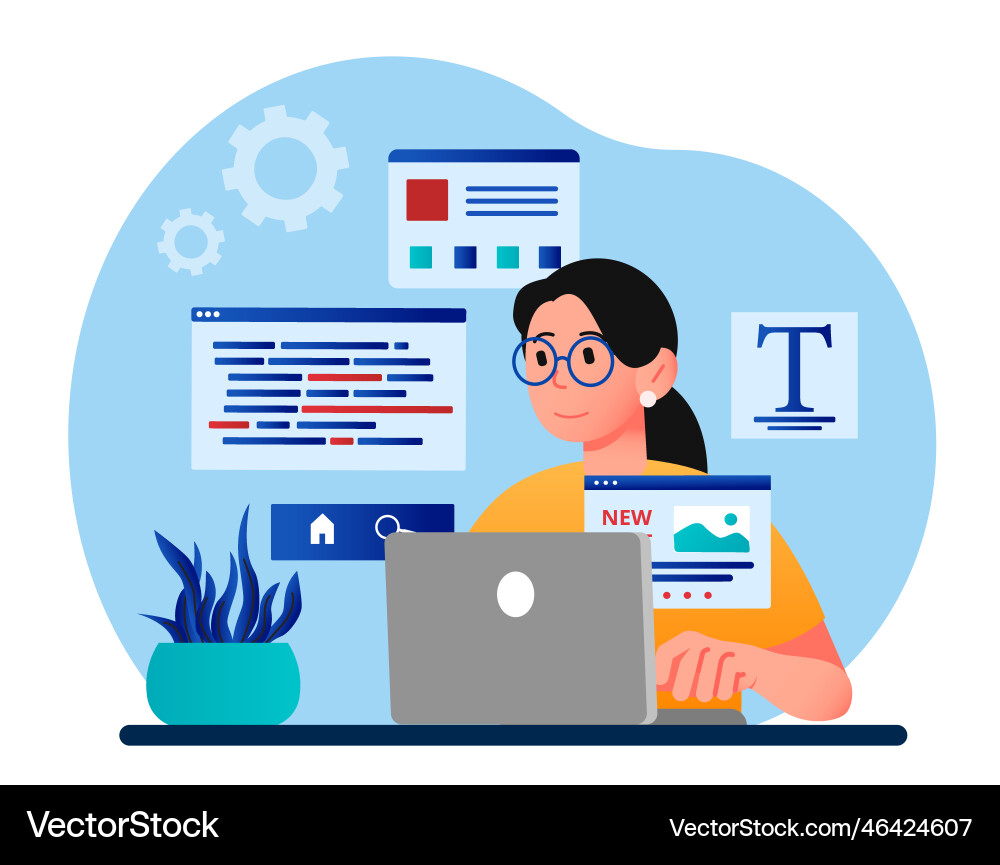 Design and programming Design and programming vector image