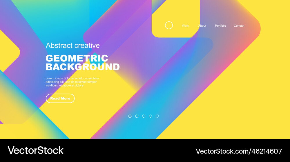 Fluid gradient triangles landing page background Fluid gradient triangles landing page background vector image