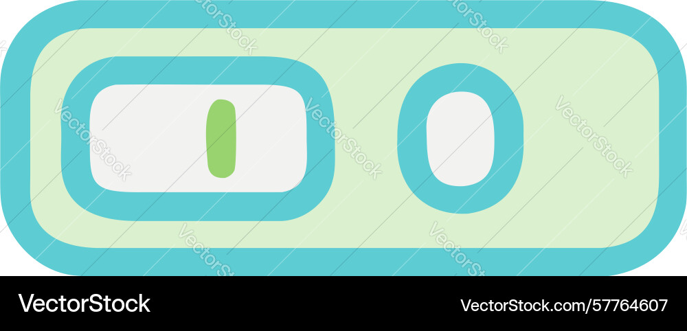 Green on toggle activated ui switch clean design vector image