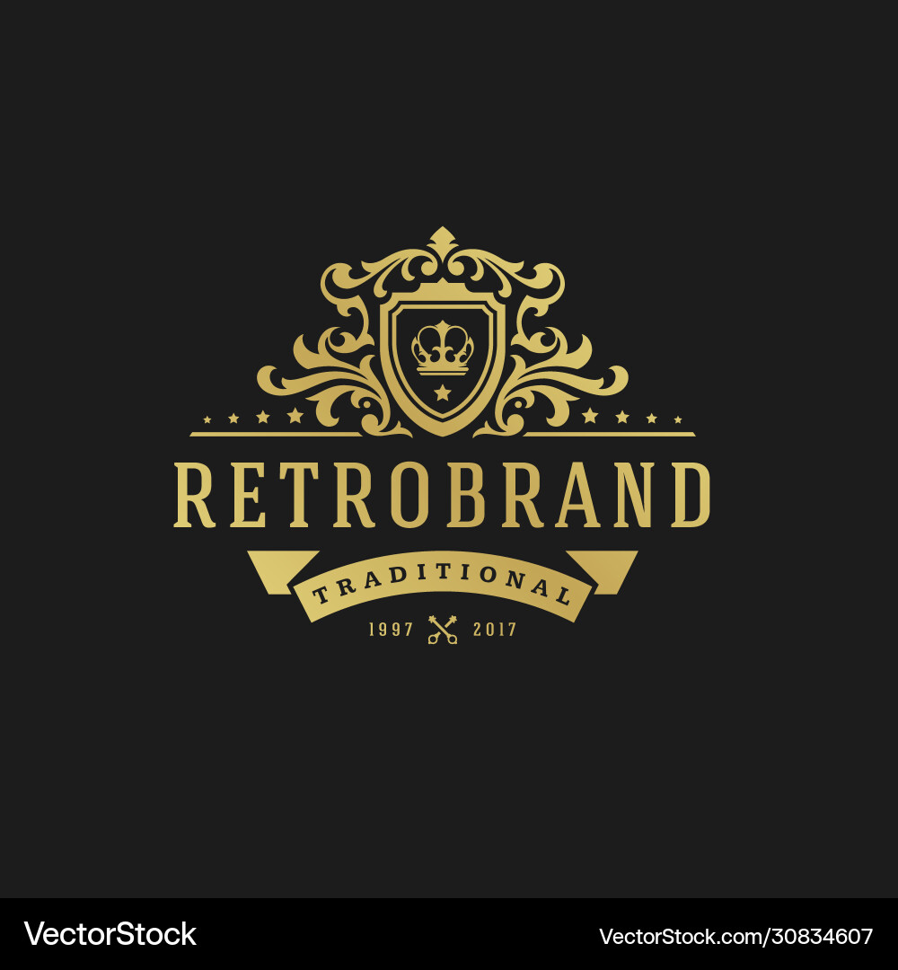 Luxury logo design template Luxury logo design template Vector Image