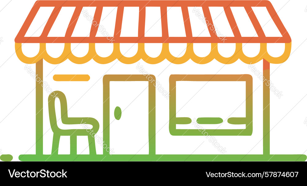 Minimalist storefront building icon design Vector Image