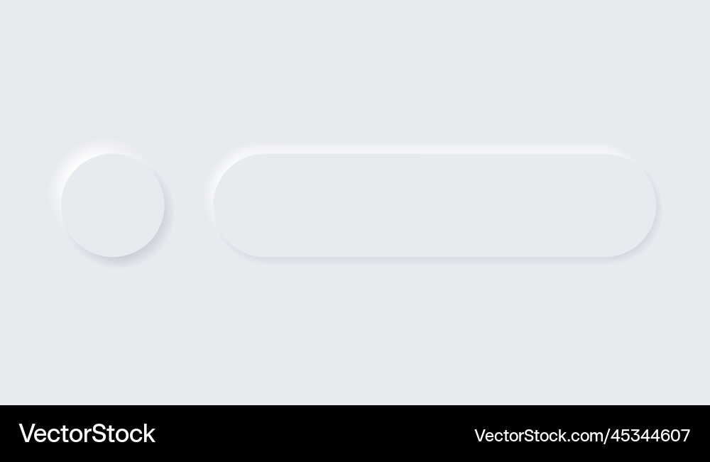Neumorphic buttons simple trendy design elements Neumorphic buttons simple trendy design elements vector image