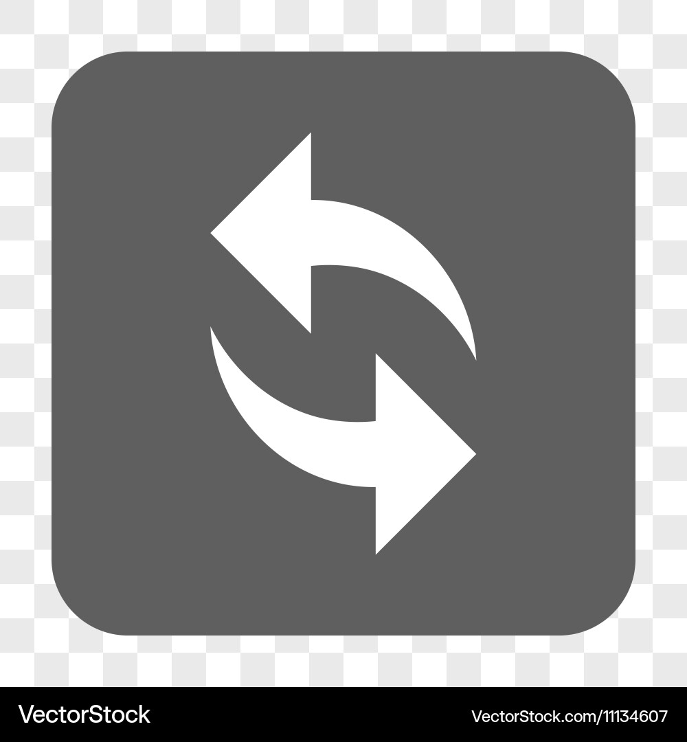 Refresh rounded square button vector image