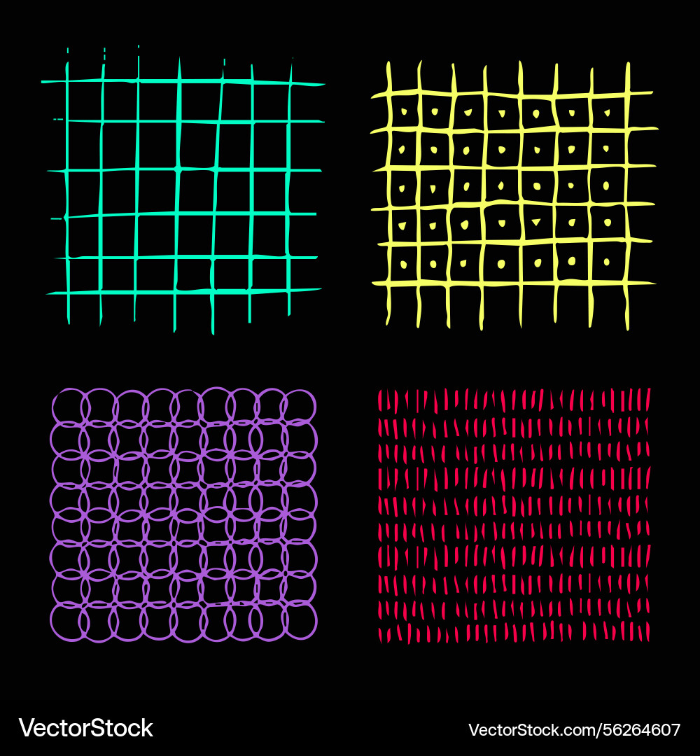Set of colorful hand drawn scribbles and patterns Set of colorful hand drawn scribbles and patterns vector image