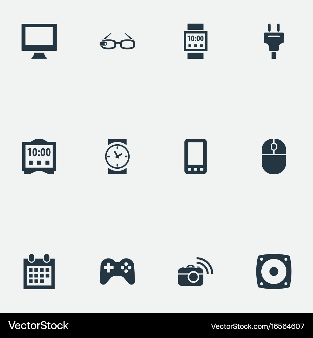 Set of simple web icons vector image