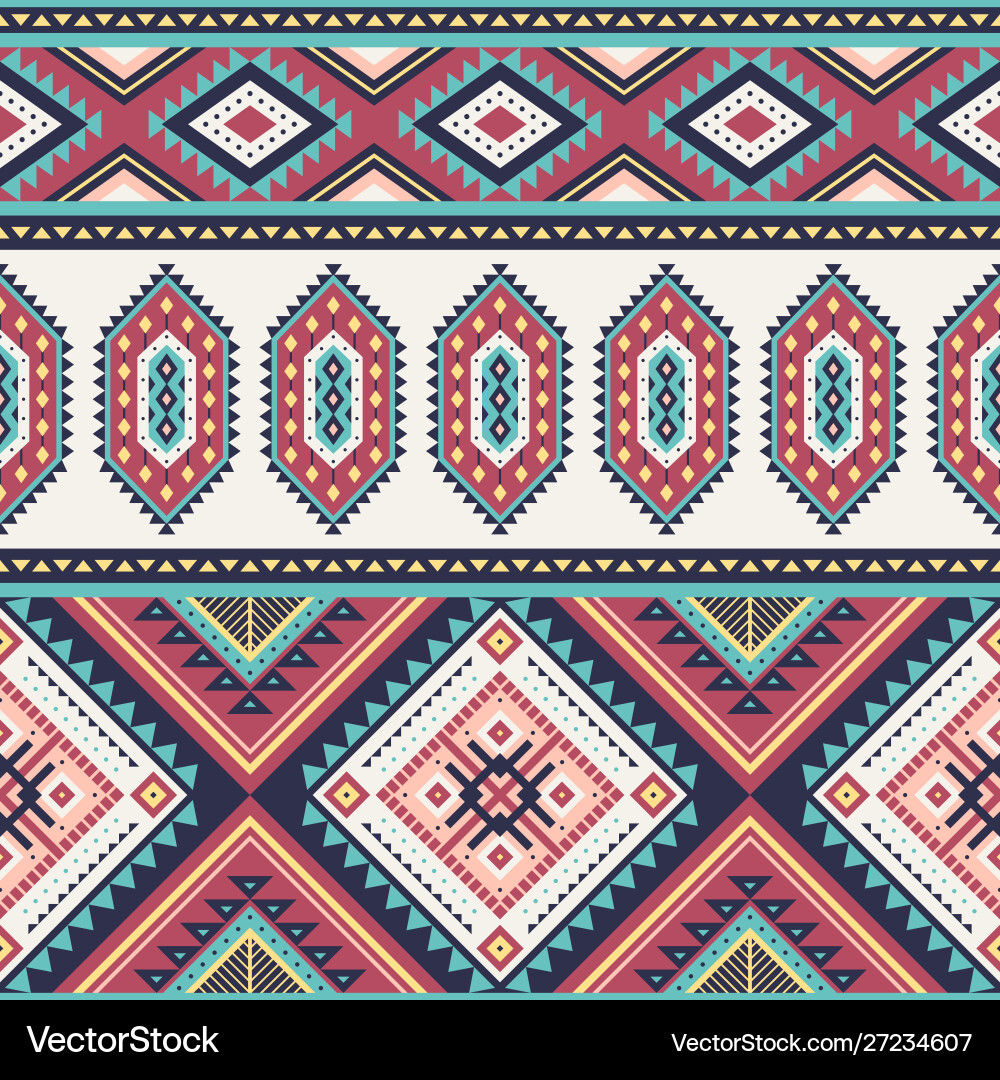 Tribal geometric seamless pattern Tribal geometric seamless pattern vector image