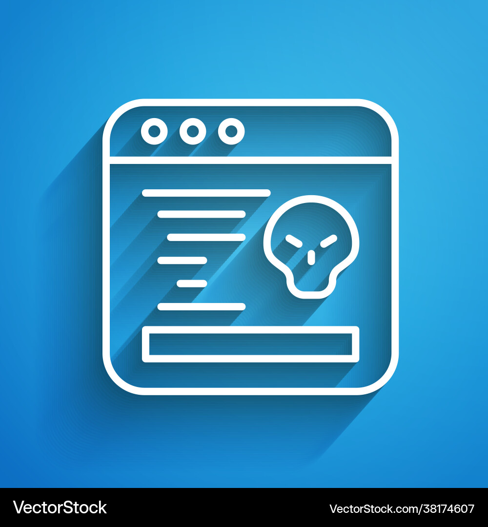 White line system bug concept icon isolated White line system bug concept icon isolated vector image