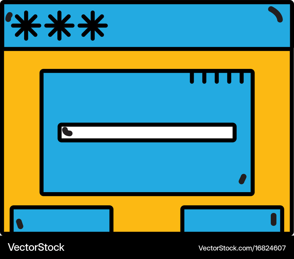 Window web technology element design vector image