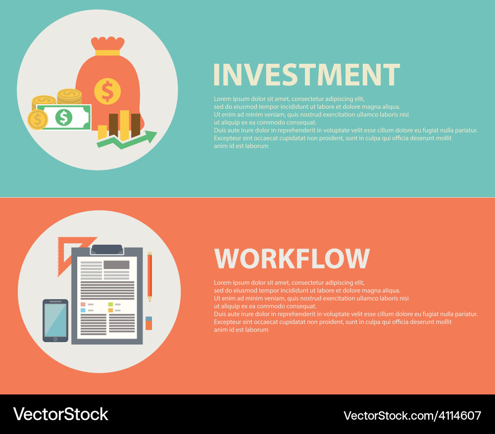 Workflow Management vector image
