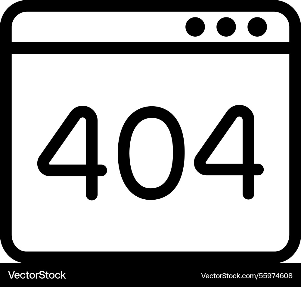Browser error icon vector image