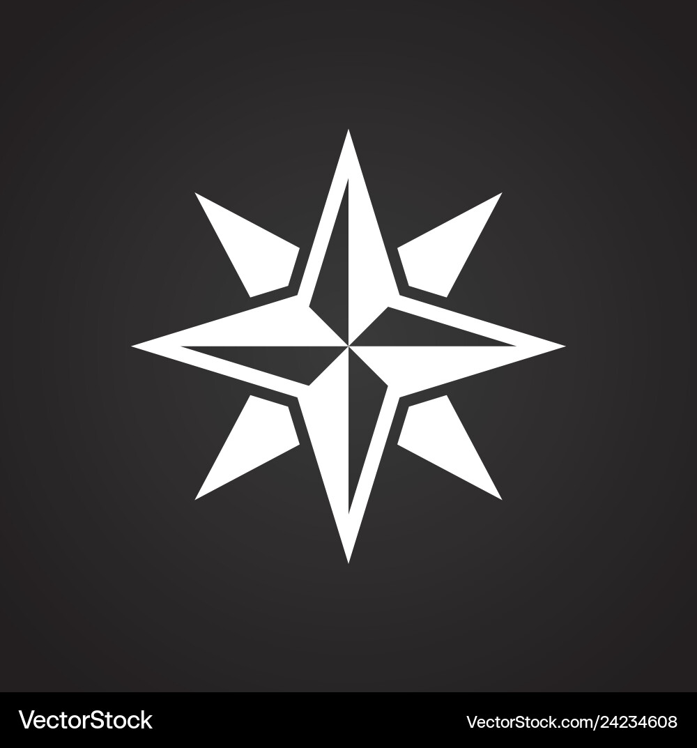 Compass icon on background for graphic and web Compass icon on background for graphic and web vector image