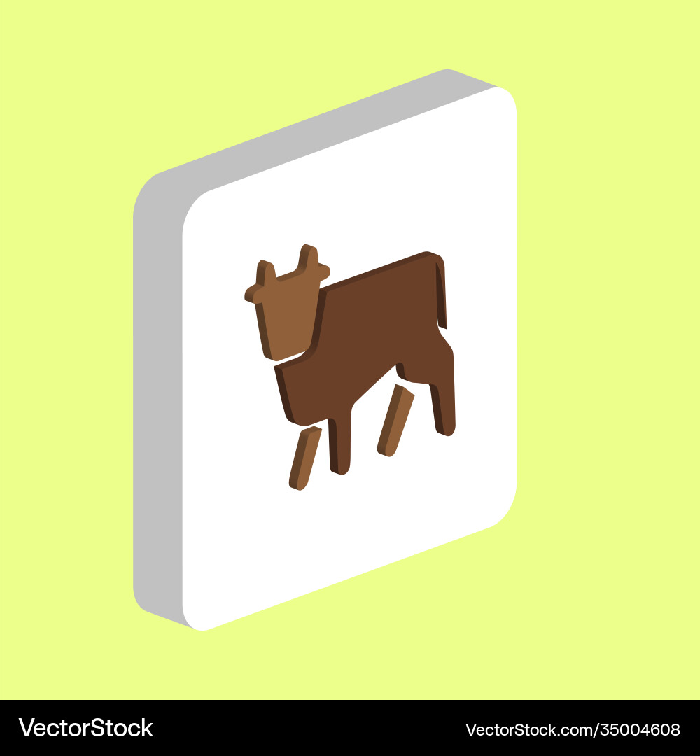 Cow simple icon symbol design template for web vector image