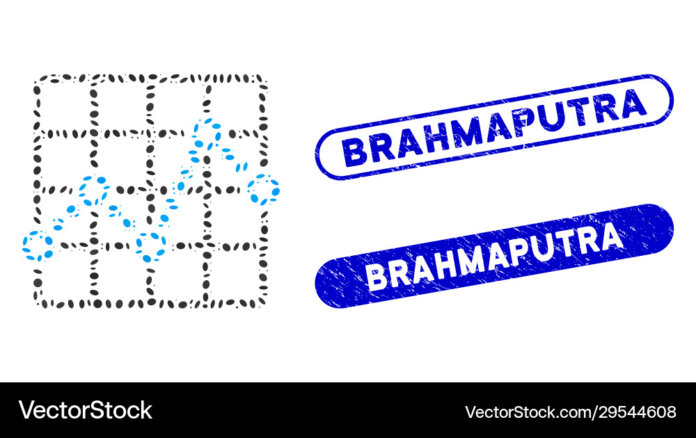 Elliptic collage line plot with textured Elliptic collage line plot with textured vector image