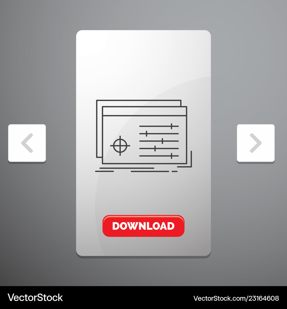 File object processing settings software line Vector Image