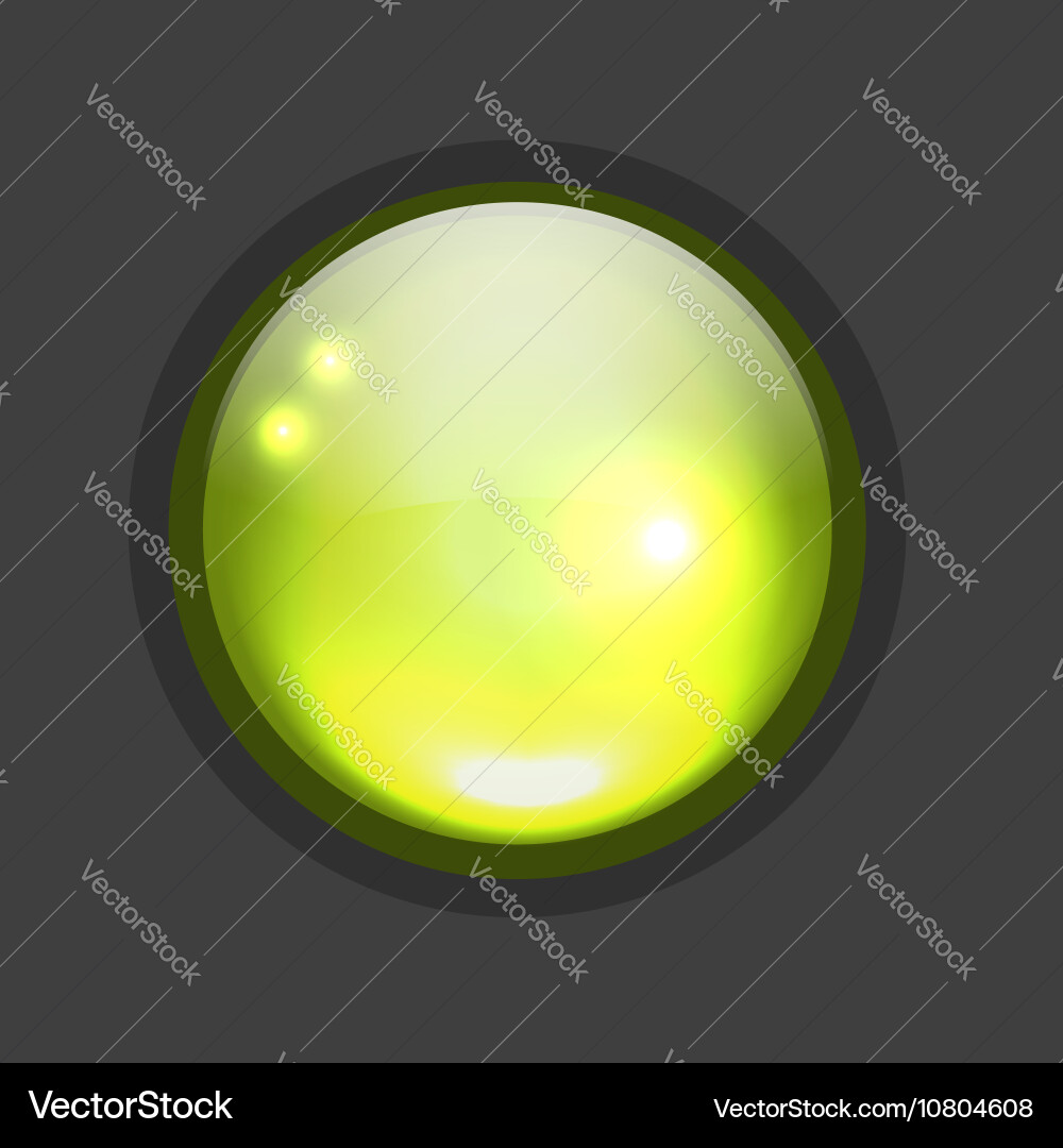 Glossy circle button for your design vector image