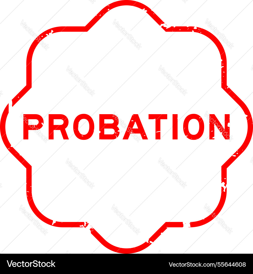 Grunge red probation word rubber seal stamp Grunge red probation word rubber seal stamp vector image