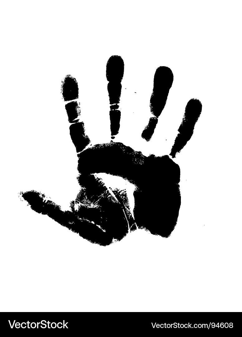 Handprint Silhouette Vector Image