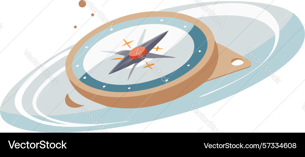 Modern compass navigation icon design generative vector image